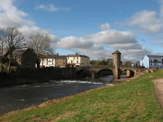 the fortified medieval Monnow Bridge in Monmouth