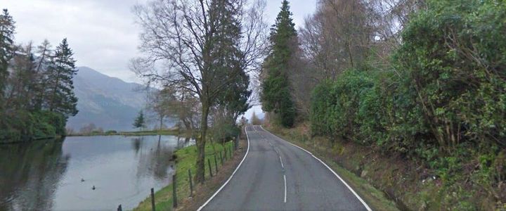 The A82 beside Loch lochy