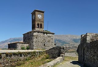 The clock tower at Gjirokaster Castle