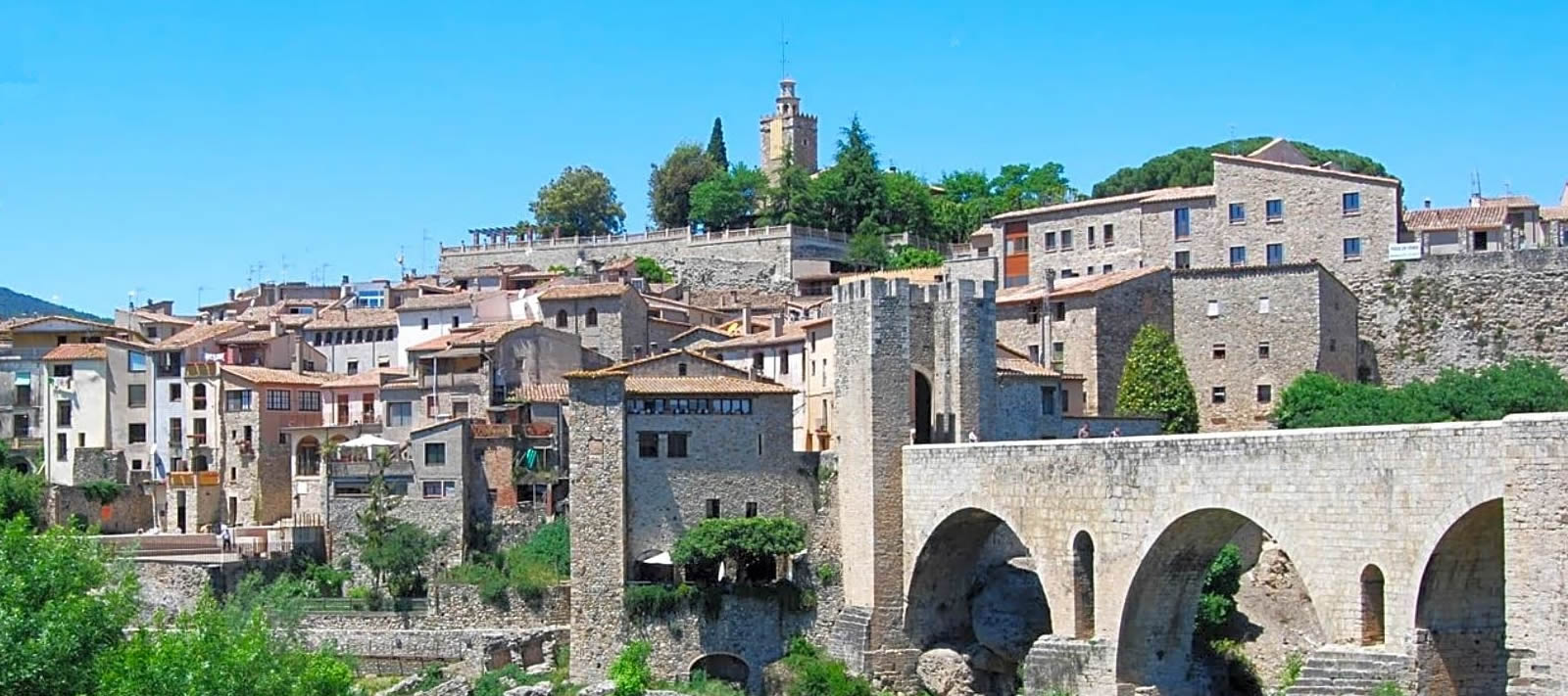 View across the river to Besalu