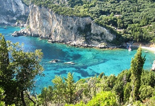 View towards Paleokastritsa Monastery