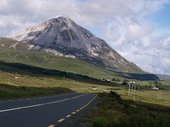 Snow capped Errigal Mountain Co. Donegal