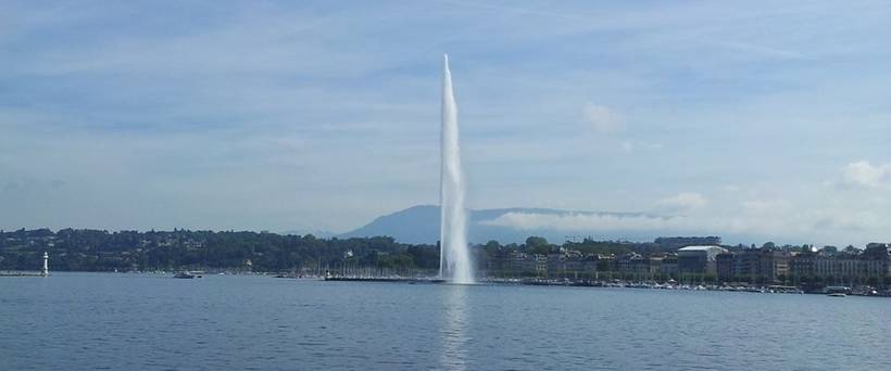 the jet d'Eau in Lake Geneva Switzerland
