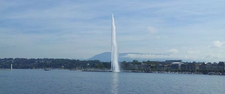 the jet d'Eau in Lake Geneva Switzerland