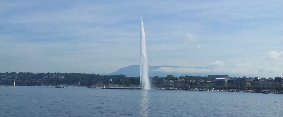 the jet d'Eau in Lake Geneva Switzerland