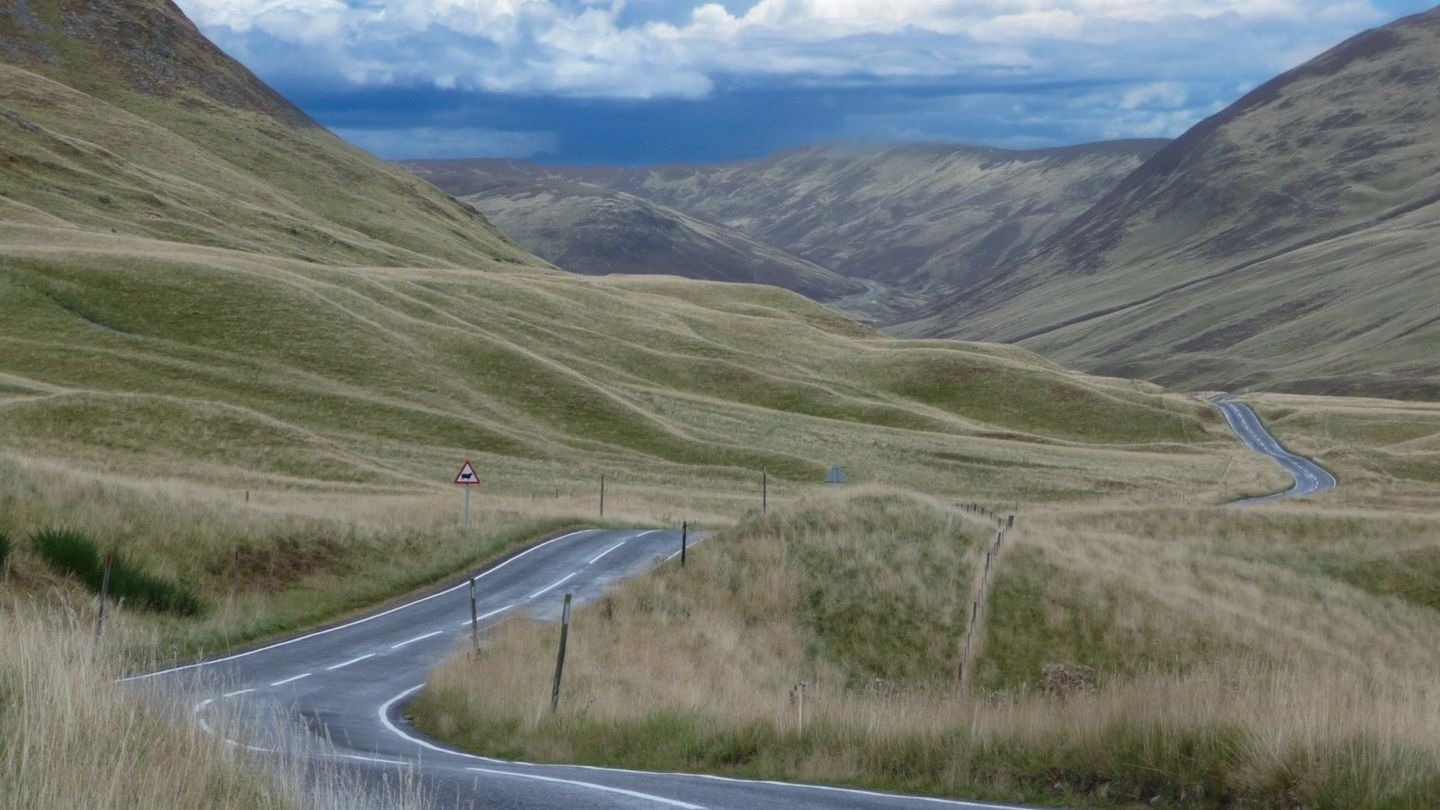 View of Glenshee A93 facing south