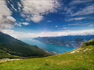 Italy Lake Garda from Mt Baldo