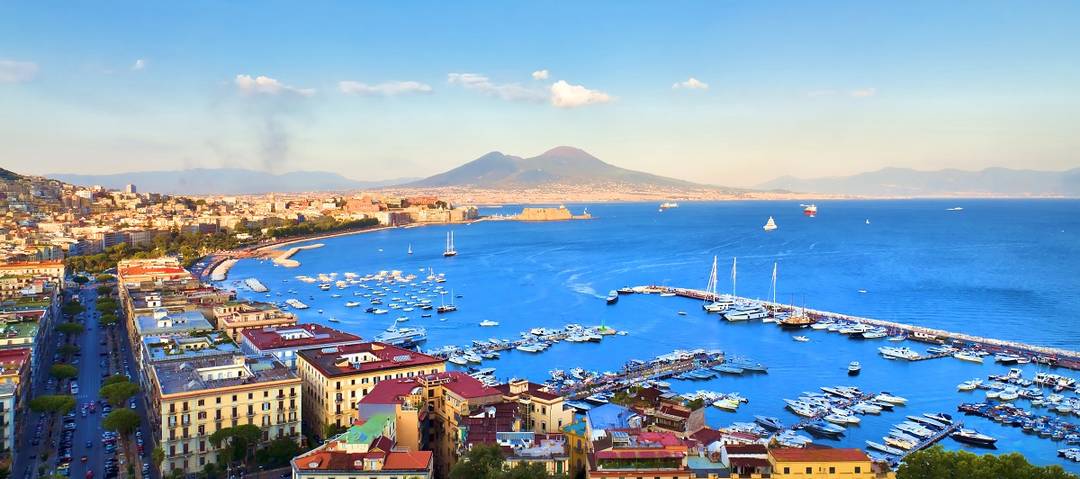 View to the south and Vesuvious