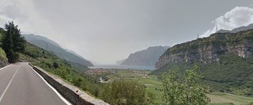 Hearing south to Nago with view of Lago di Garda