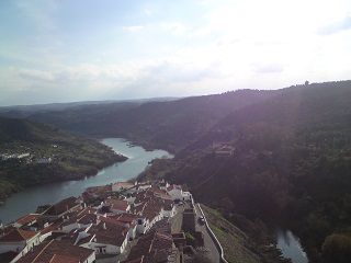 Looking down on Mertola from the Castle