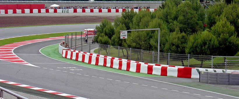 Pit Lane Entrance at Circuit de Catalunya