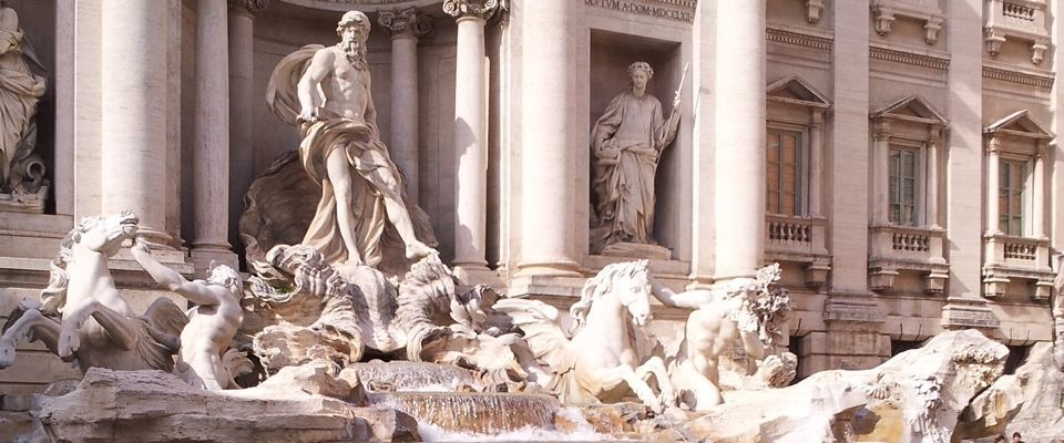 The Trevi Fountain in Rome Italy