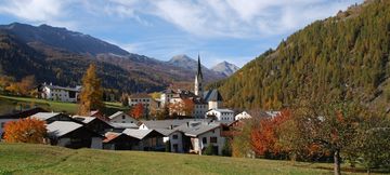 view of Santa Maria Val Muestair in Switzerland