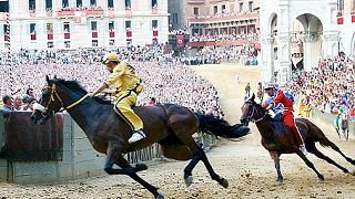 Siena bareback horse racing