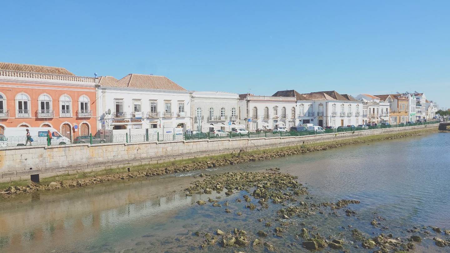 looking west across the Gilao River at Tavira