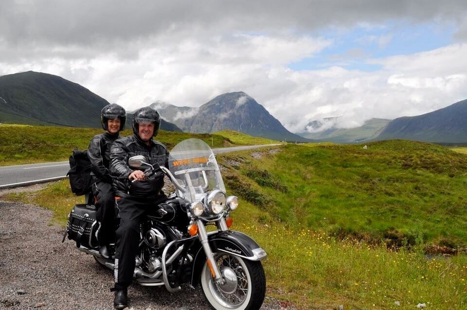 rider with pillion passenger