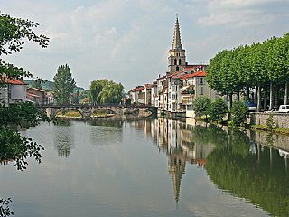 Thumbnail of St Girons looking across the river to the town