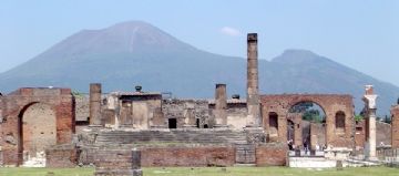 The ancient Roman city at Pompeii